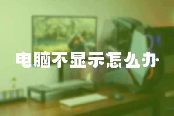 電腦不顯示怎么辦