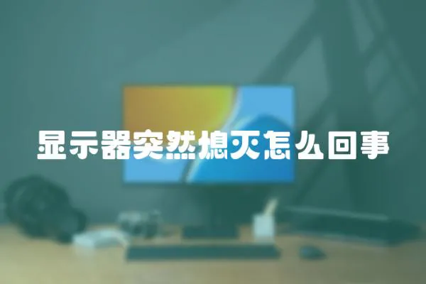 顯示器突然熄滅怎么回事