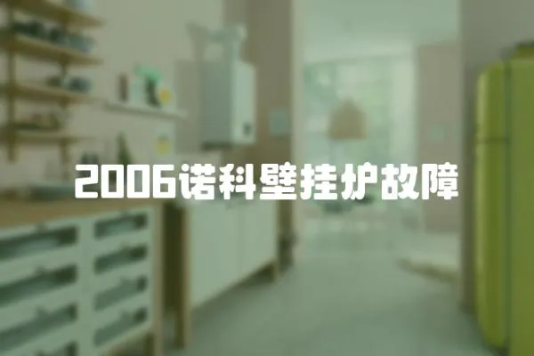2006諾科壁掛爐故障