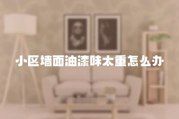 小區墻面油漆味太重怎么辦