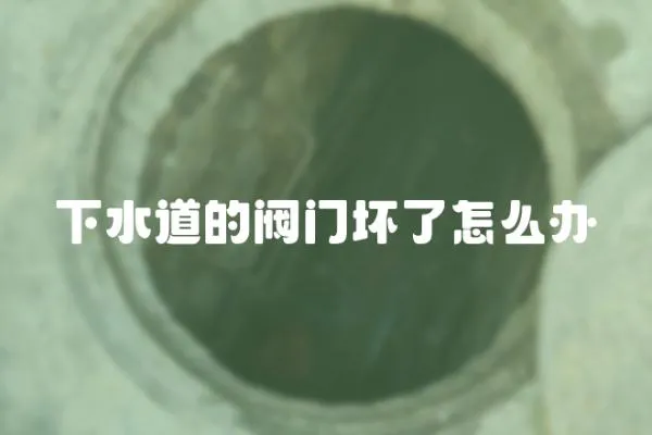 下水道的閥門壞了怎么辦