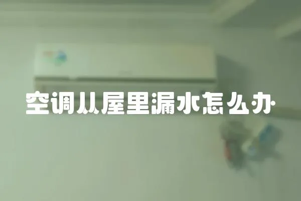 空調(diào)從屋里漏水怎么辦