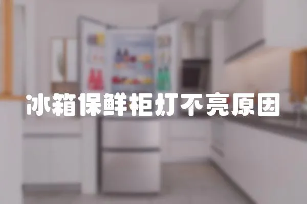 冰箱保鮮柜燈不亮原因