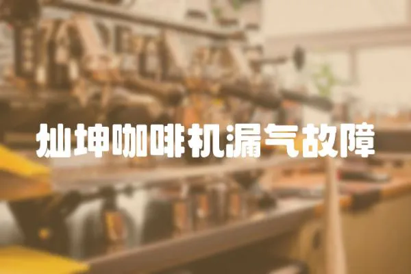 燦坤咖啡機漏氣故障