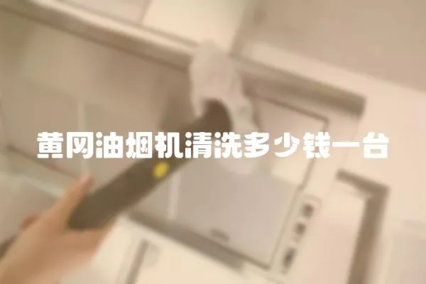 黃岡油煙機清洗多少錢一臺