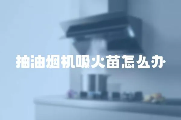 抽油煙機吸火苗怎么辦