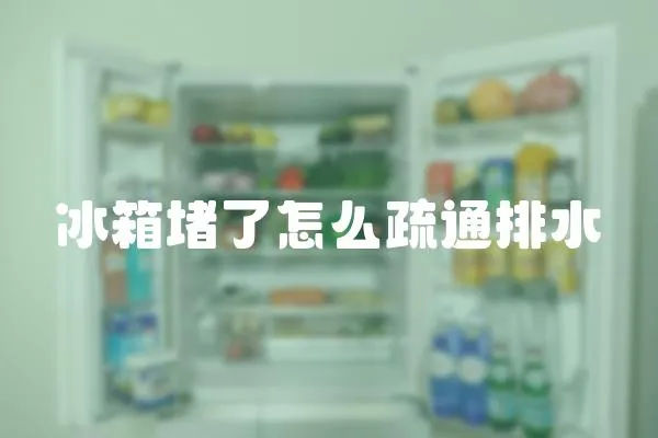冰箱堵了怎么疏通排水