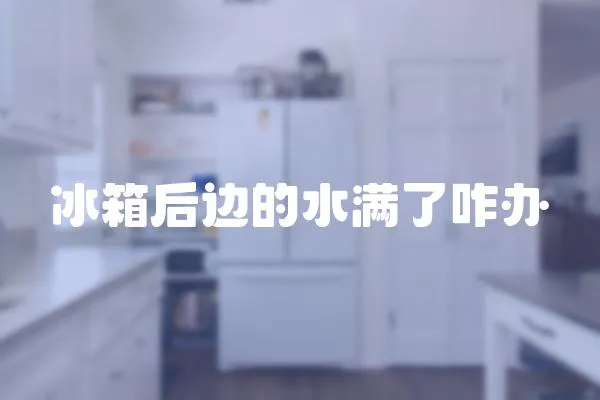 冰箱后邊的水滿了咋辦
