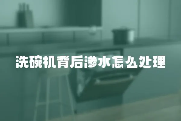 洗碗機背后滲水怎么處理
