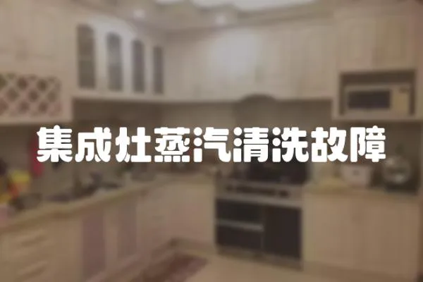 集成灶蒸汽清洗故障