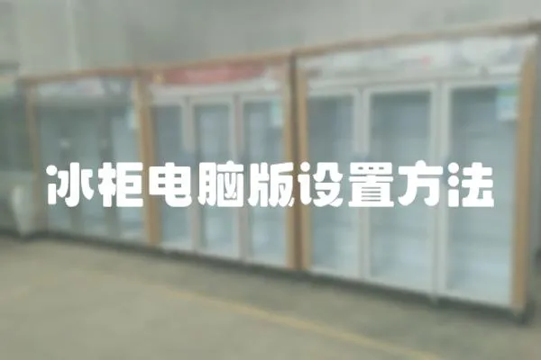 冰柜電腦版設置方法