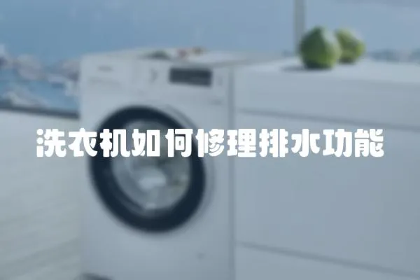 洗衣機如何修理排水功能