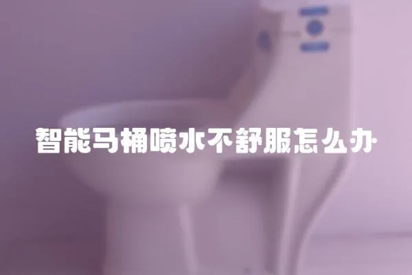 智能馬桶噴水不舒服怎么辦