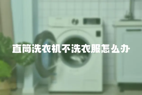 直筒洗衣機不洗衣服怎么辦