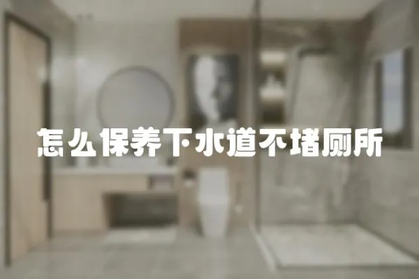 怎么保養(yǎng)下水道不堵廁所