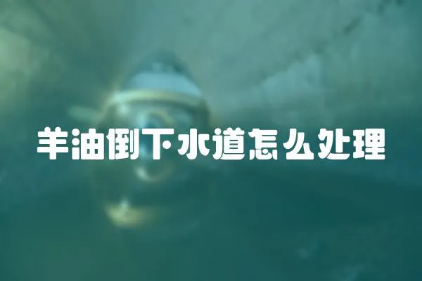 羊油倒下水道怎么處理