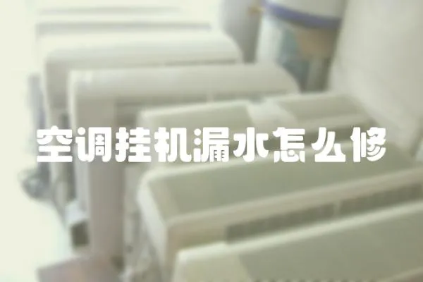 空調掛機漏水怎么修