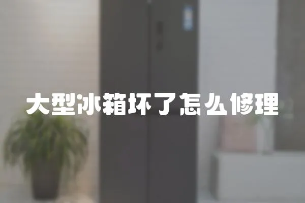 大型冰箱壞了怎么修理