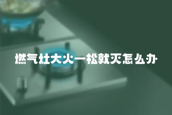 燃氣灶大火一松就滅怎么辦