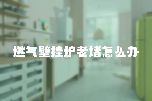 燃氣壁掛爐老堵怎么辦