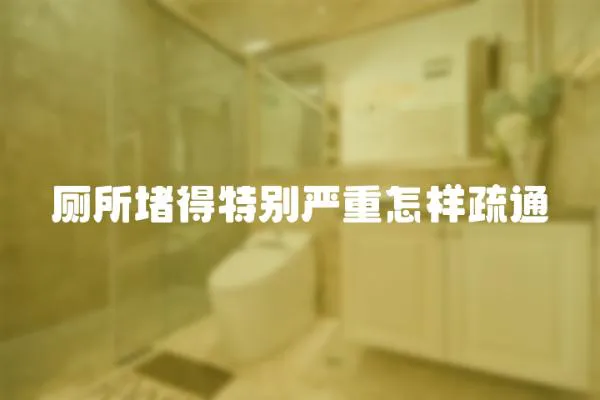 廁所堵得特別嚴(yán)重怎樣疏通