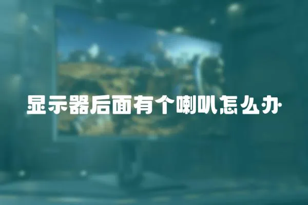 顯示器后面有個喇叭怎么辦
