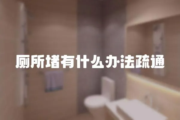 廁所堵有什么辦法疏通