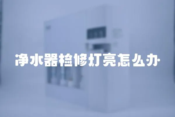 凈水器檢修燈亮怎么辦