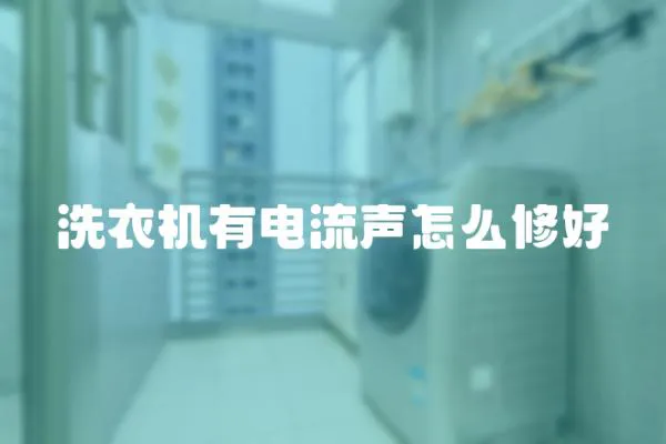 洗衣機有電流聲怎么修好