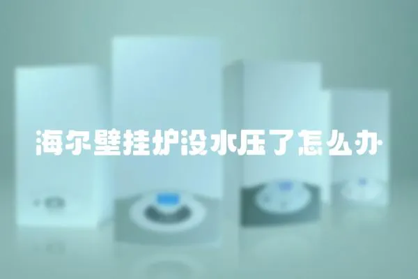 海爾壁掛爐沒水壓了怎么辦