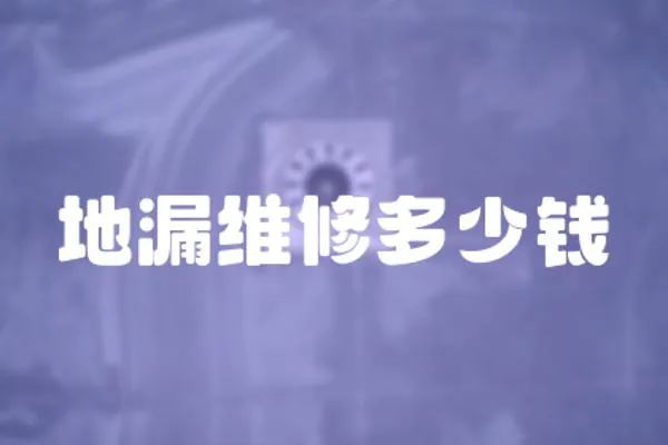 地漏維修多少錢