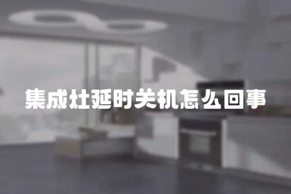 集成灶延時關機怎么回事