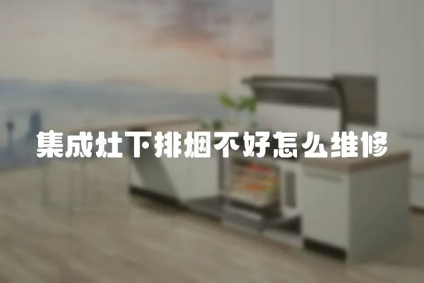 集成灶下排煙不好怎么維修
