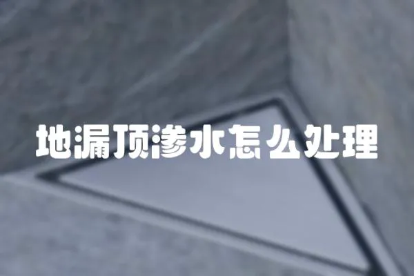 地漏頂滲水怎么處理