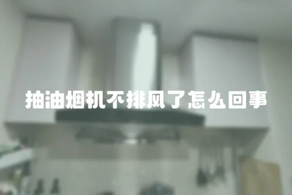 抽油煙機不排風了怎么回事