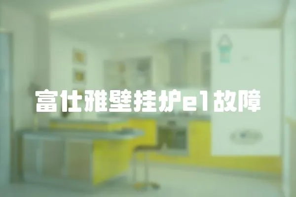 富仕雅壁掛爐e1故障