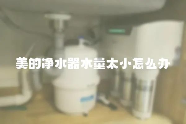 美的凈水器水量太小怎么辦