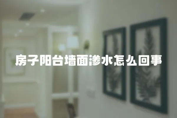 房子陽臺墻面滲水怎么回事