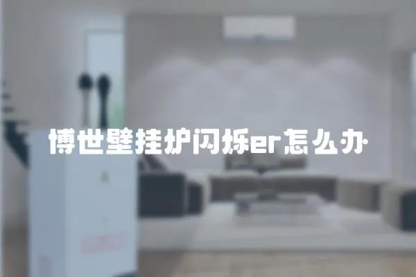 博世壁掛爐閃爍er怎么辦