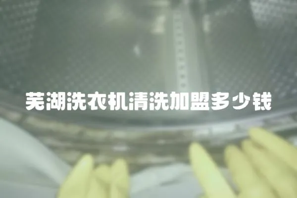 蕪湖洗衣機(jī)清洗加盟多少錢