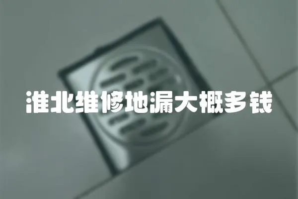 淮北維修地漏大概多錢