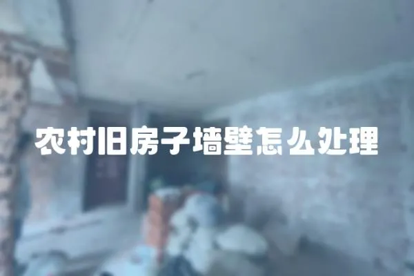 農村舊房子墻壁怎么處理