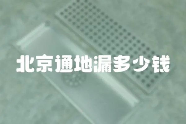 北京通地漏多少錢
