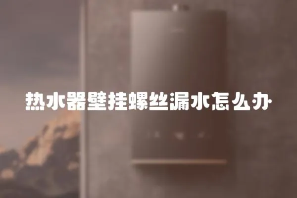 熱水器壁掛螺絲漏水怎么辦