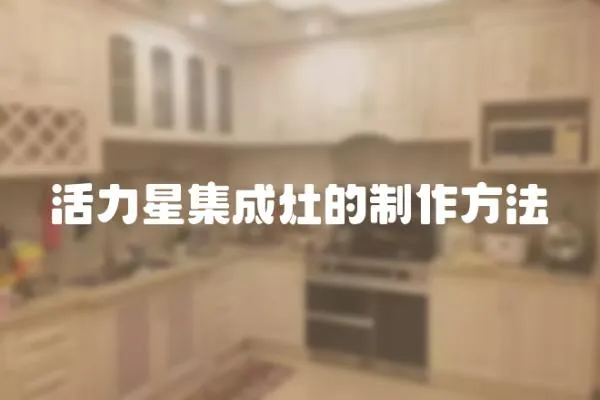 活力星集成灶的制作方法