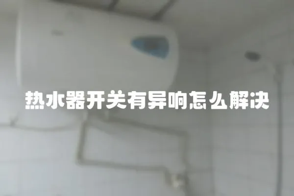 熱水器開關有異響怎么解決