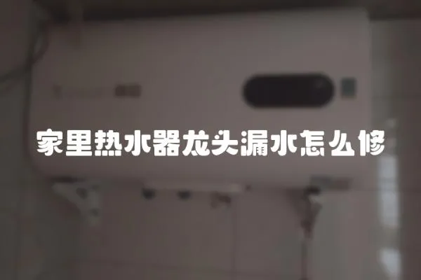 家里熱水器龍頭漏水怎么修