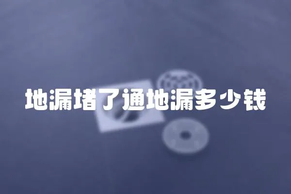 地漏堵了通地漏多少錢