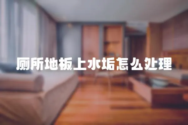 廁所地板上水垢怎么處理