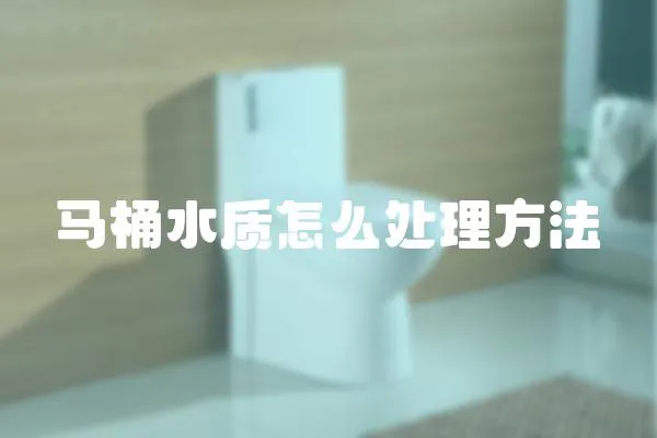 馬桶水質怎么處理方法